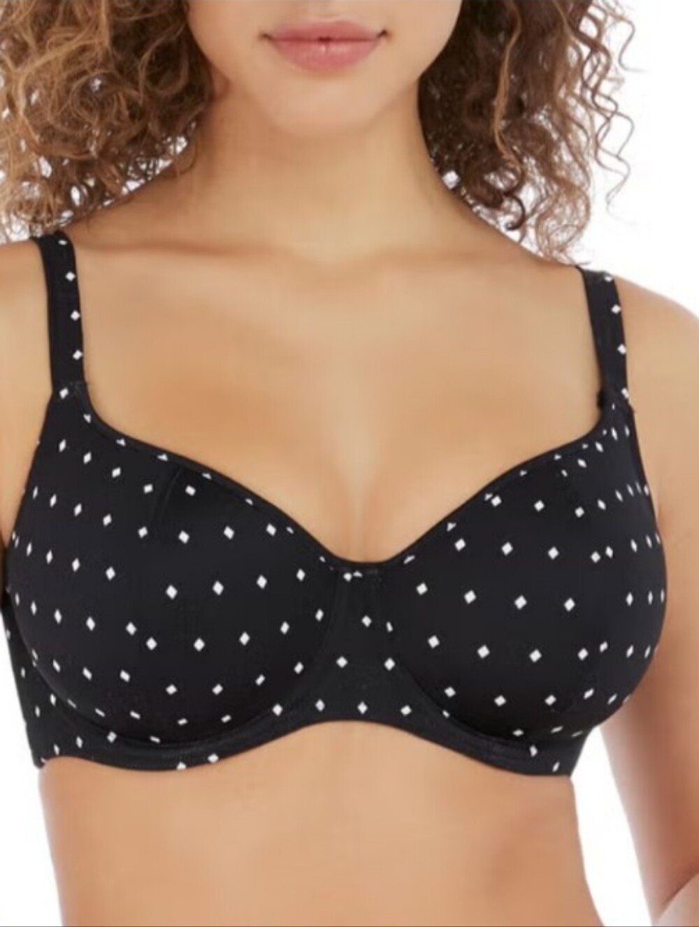 Freya Jewel Cove Underwire Sweetheart Polka Dot Bikini Top Size 36I NWOT